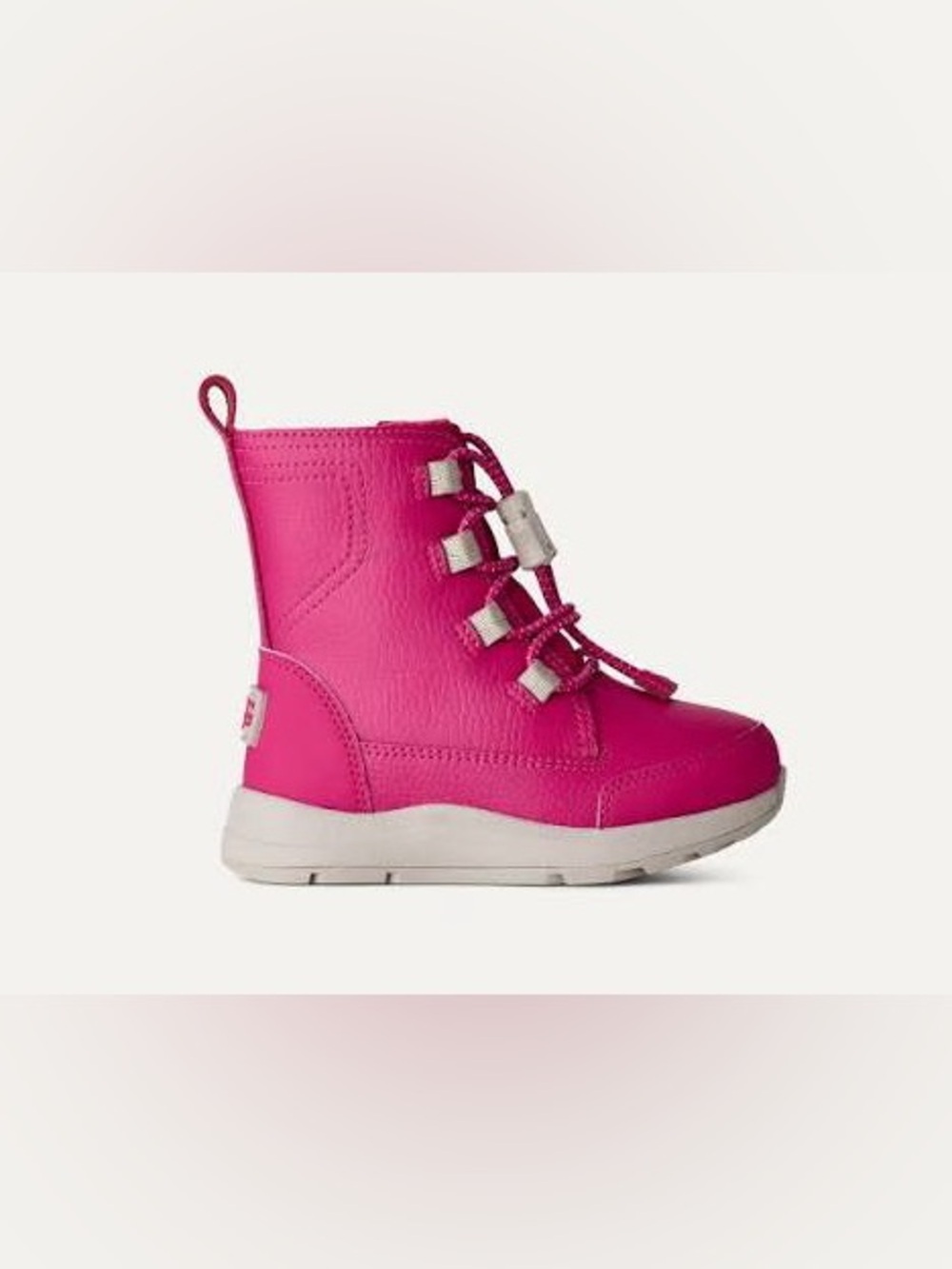 UGG Kids Bright Pink Lace-Tab Winter Boot